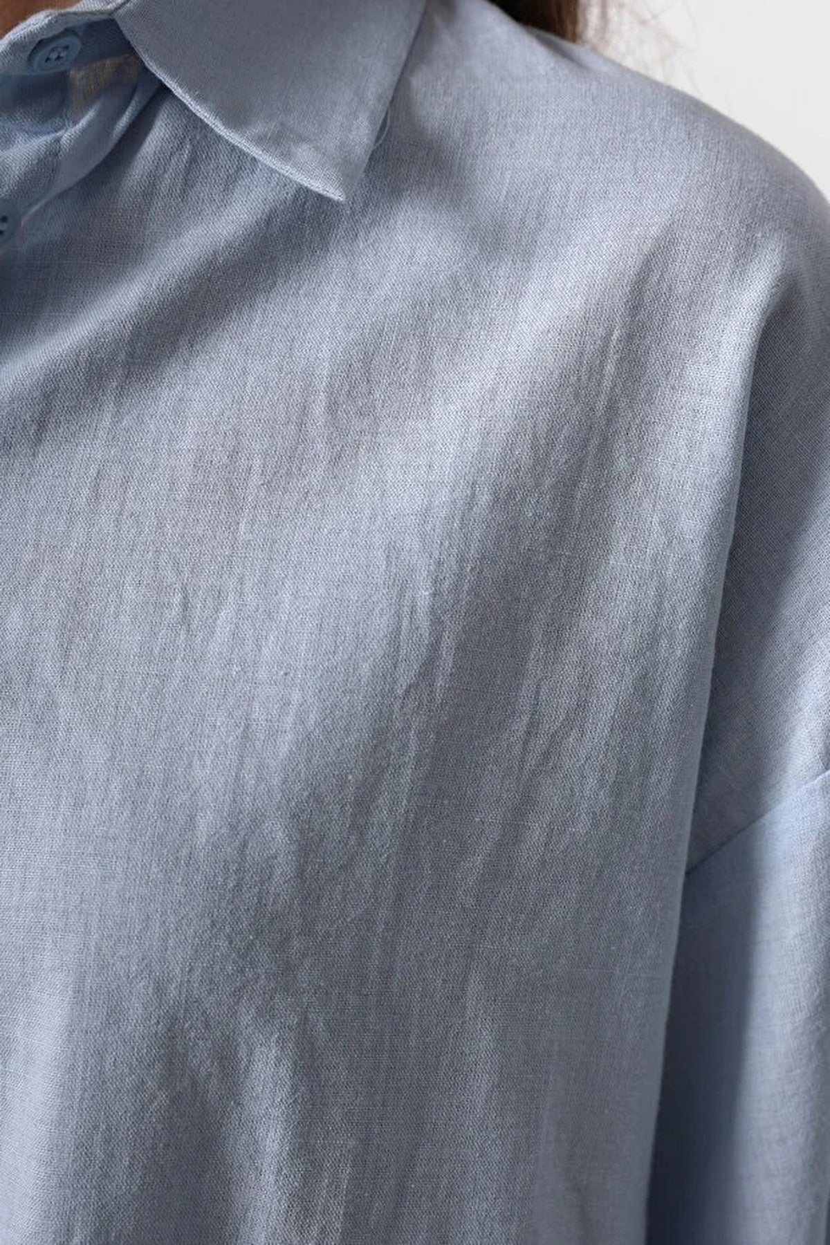 Short-Sleeve Dropped Sleeve Oversize Shirt