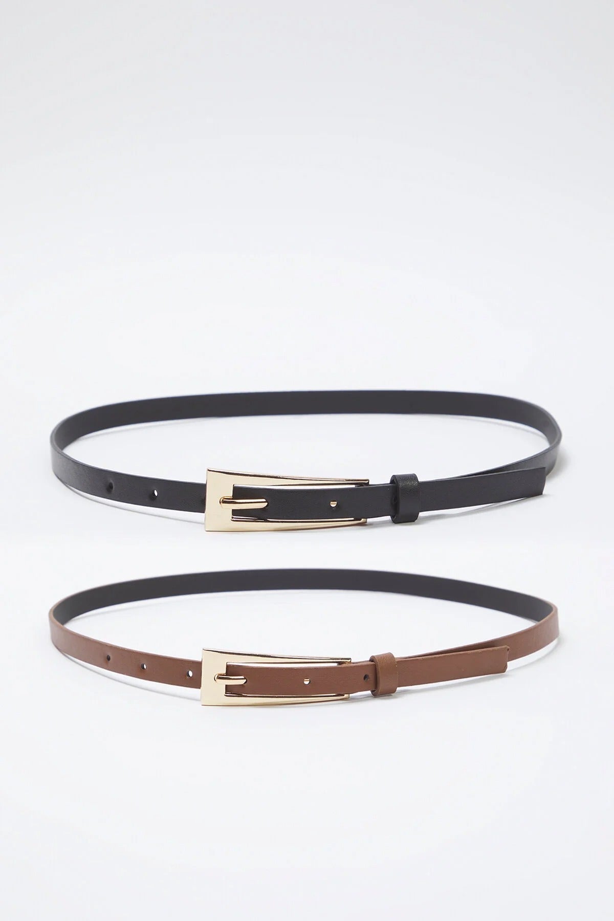 Double Pack Slim Women's Belt