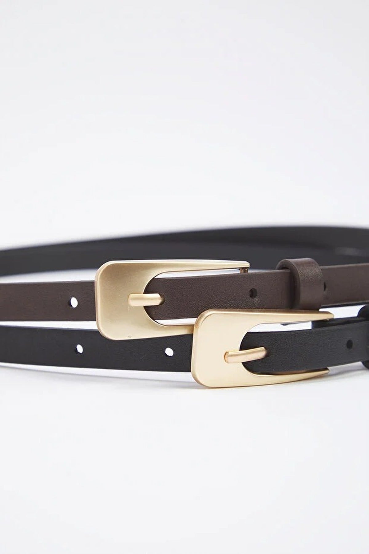 Double Pack Slim Women's Belt