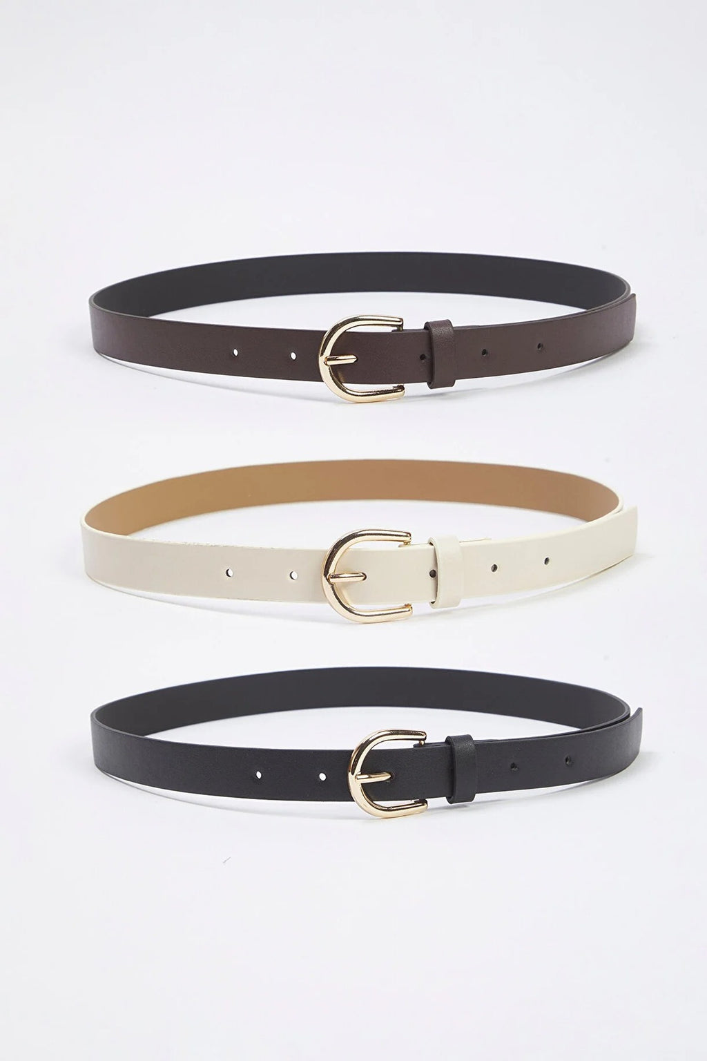 Triple Pack Oval Buckle Women's Belt