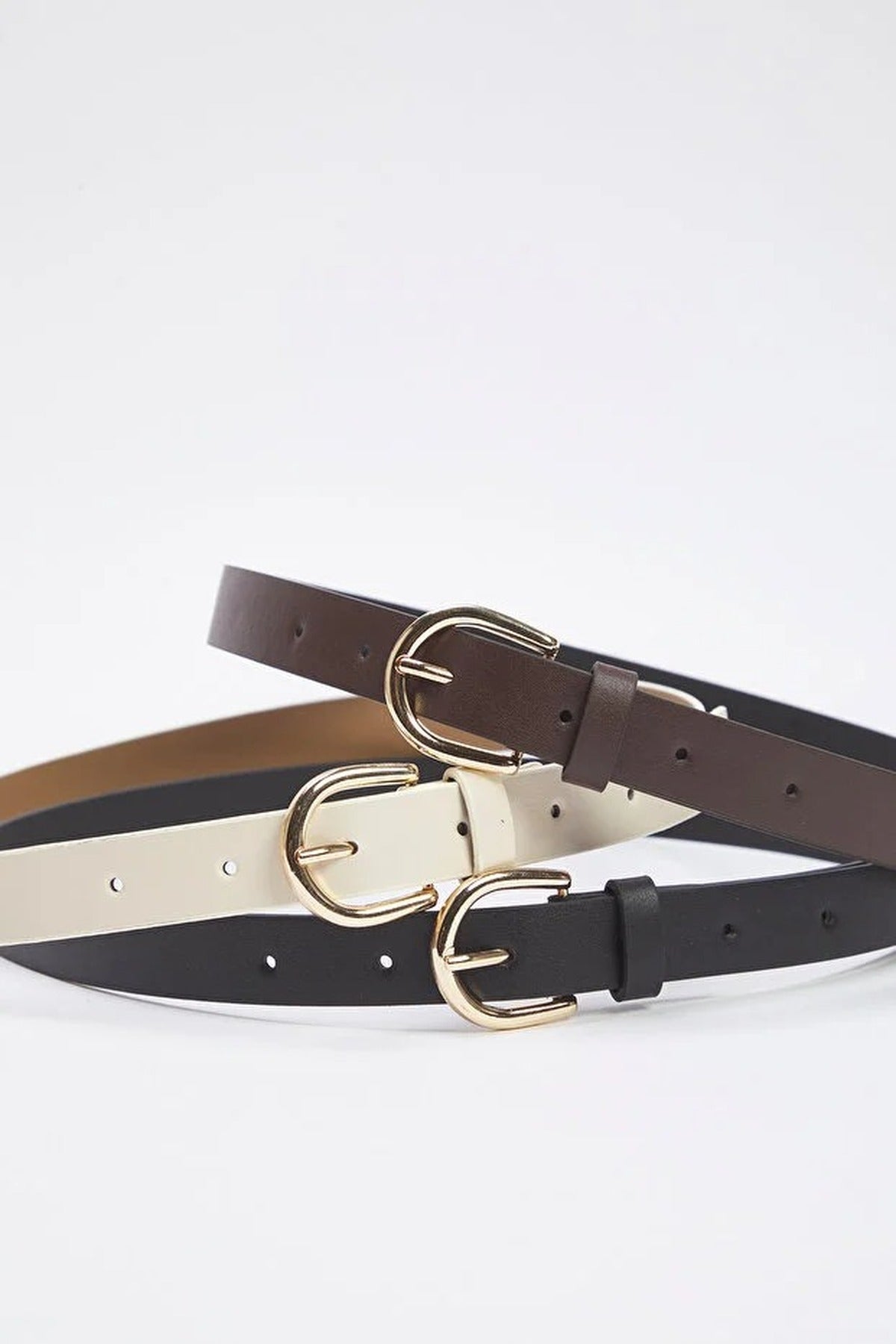 Triple Pack Oval Buckle Women's Belt