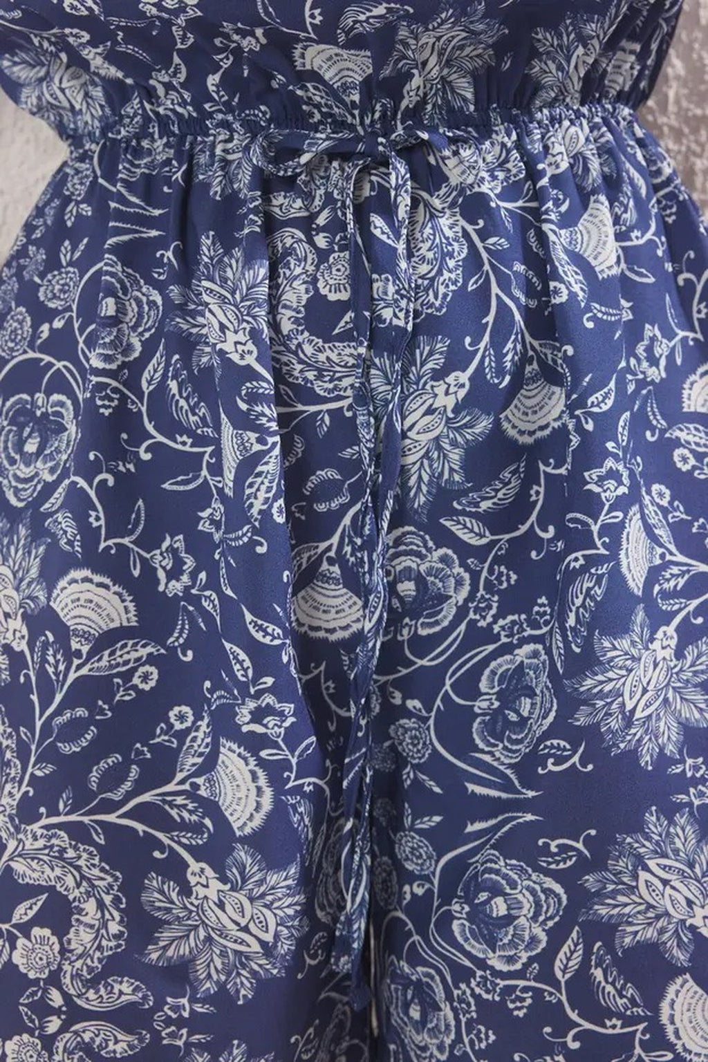Halter Neck Floral Print Woven Short Jumpsuit