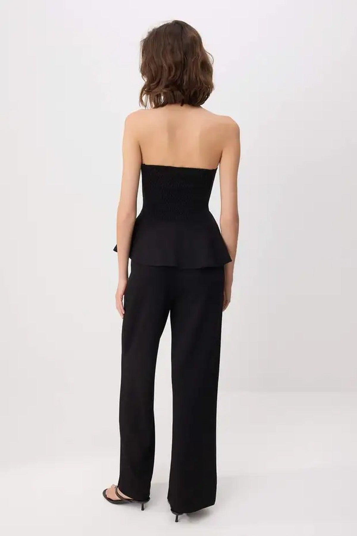 Peplum Sleeveless Wide Leg Soft Touch Co-ord