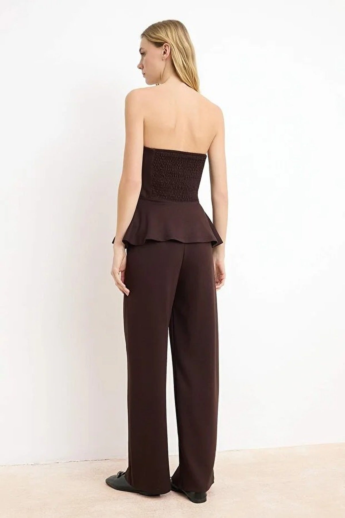 Peplum Sleeveless Wide Leg Soft Touch Co-ord