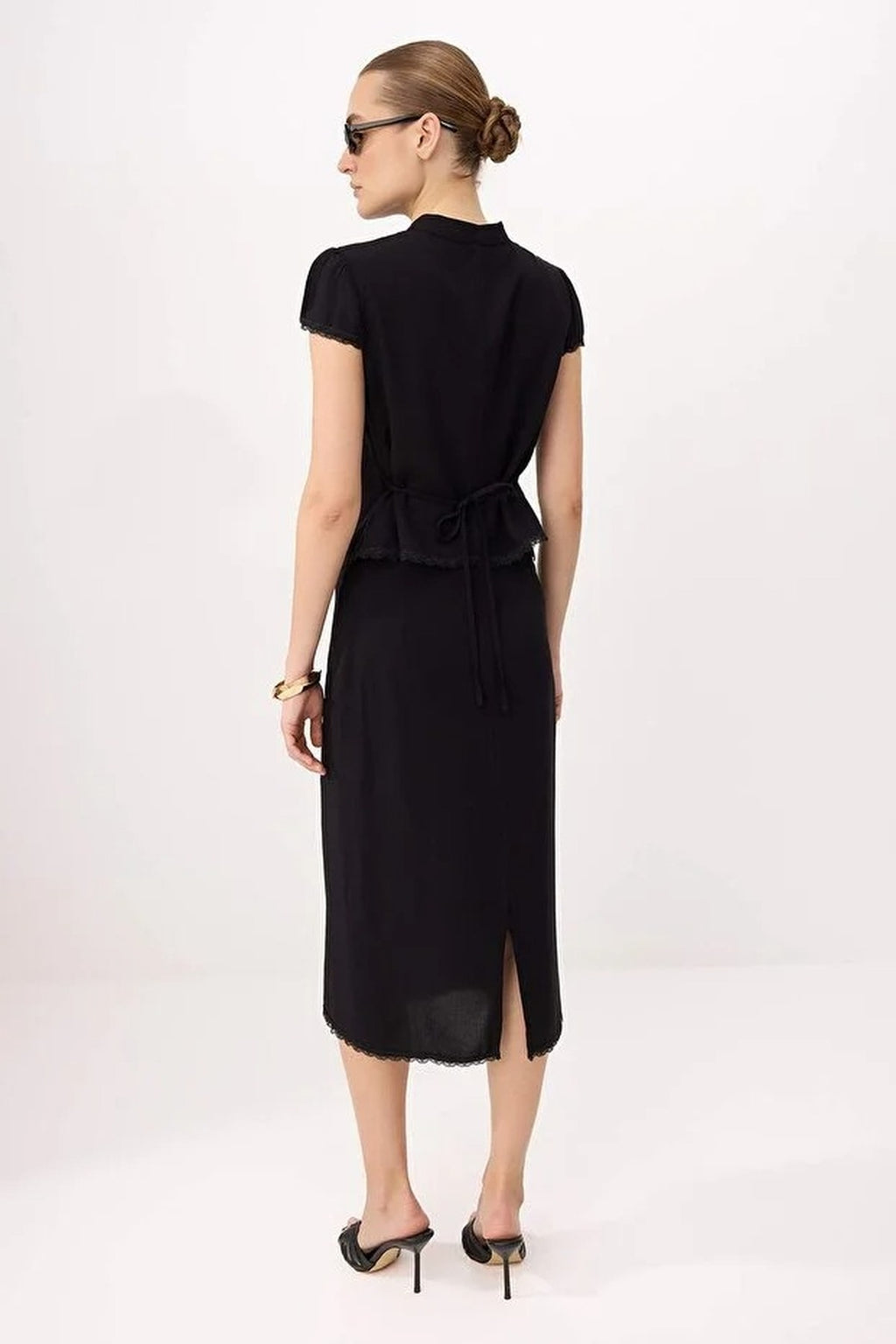 Slim Fit Shirt Midi Skirt Co-ord