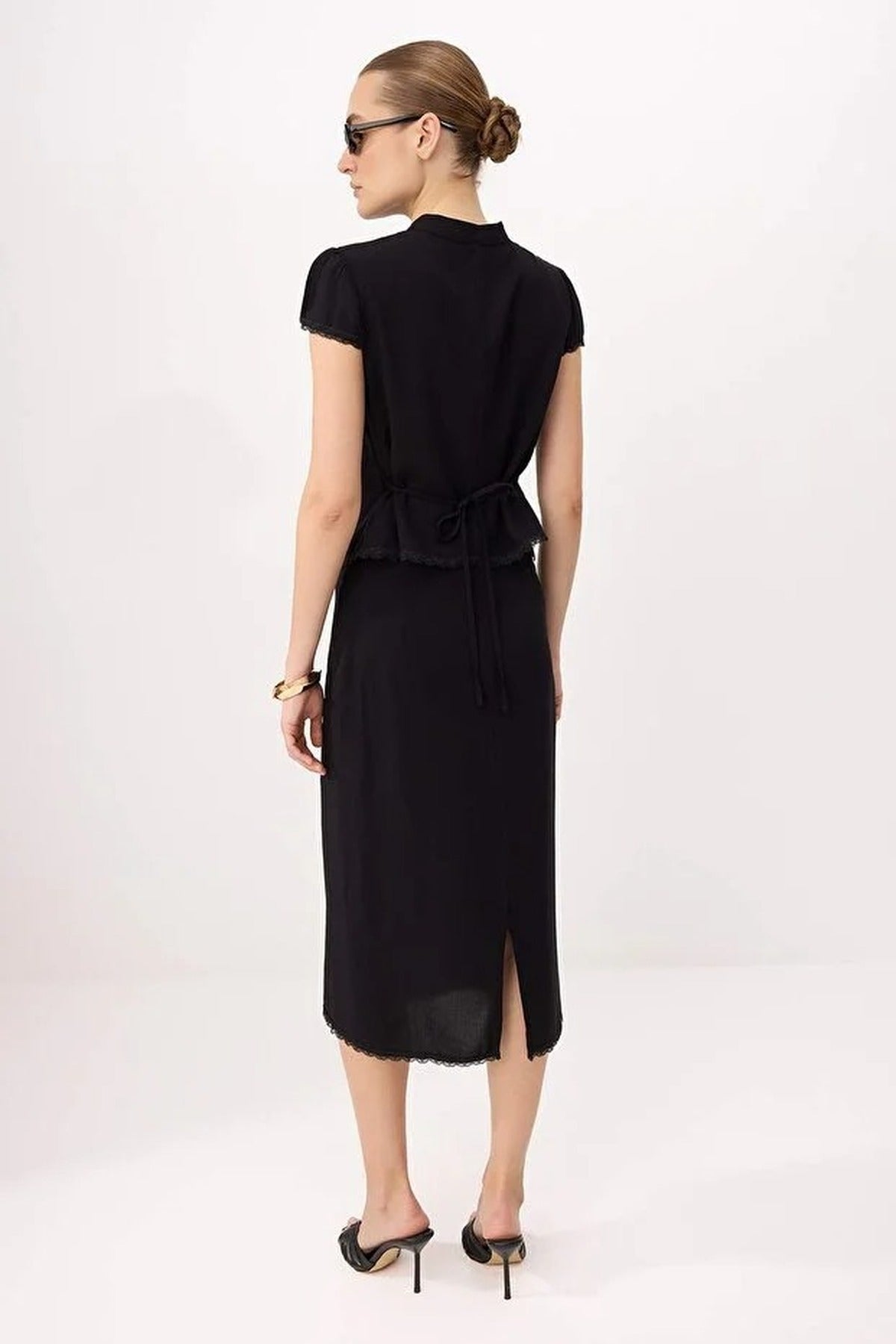 Slim Fit Shirt Midi Skirt Co-ord