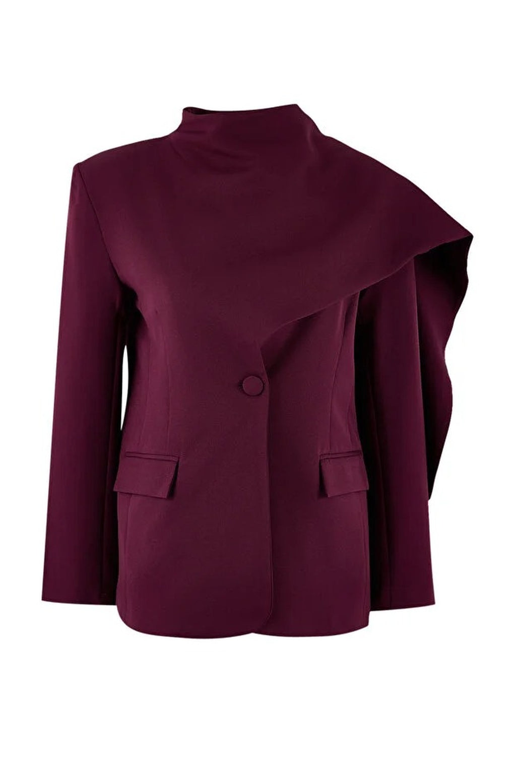 Shawl Collar Regular Fit Woven Lined Padded Blazer Jacket