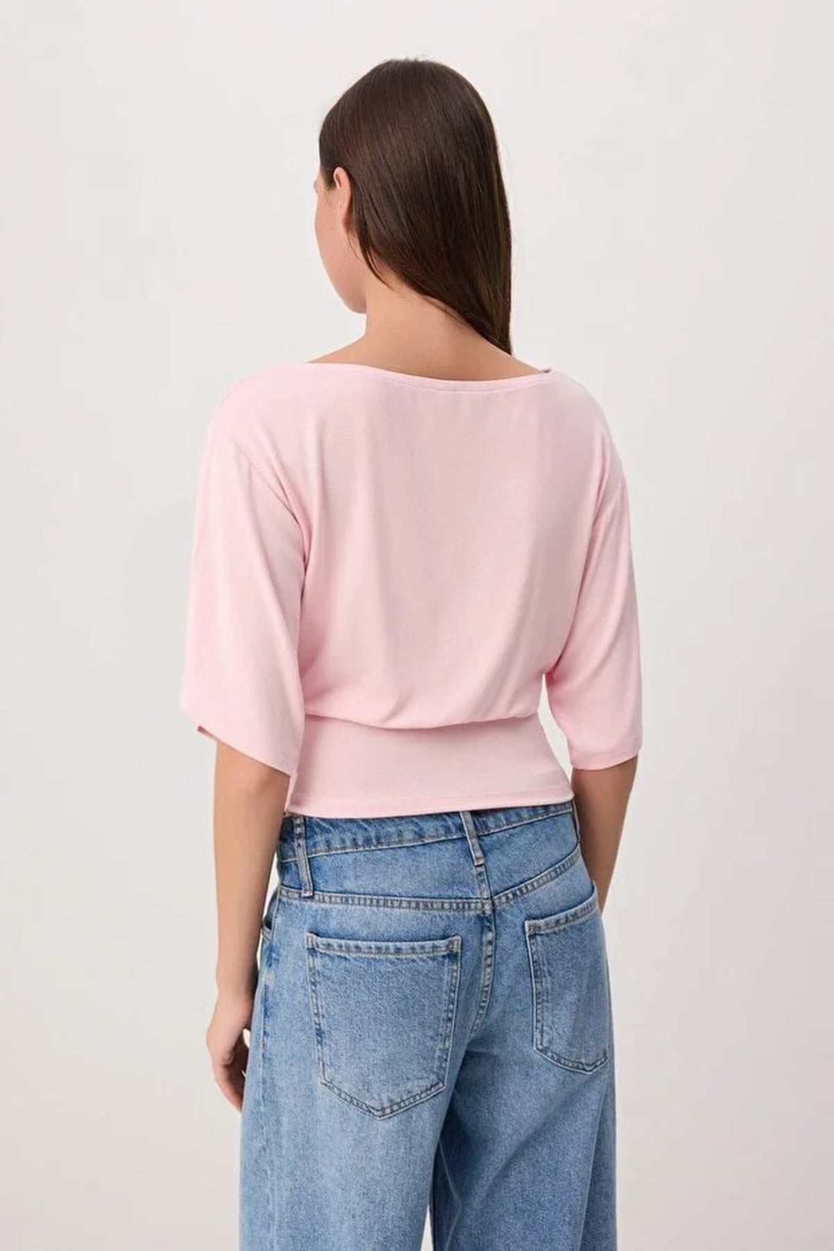 Asymmetric Neck Regular Fit Soft Touch Knit Blouse