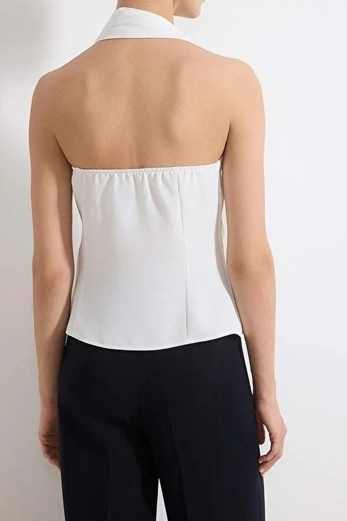 Woven Blouse with Collar Accessory Detail