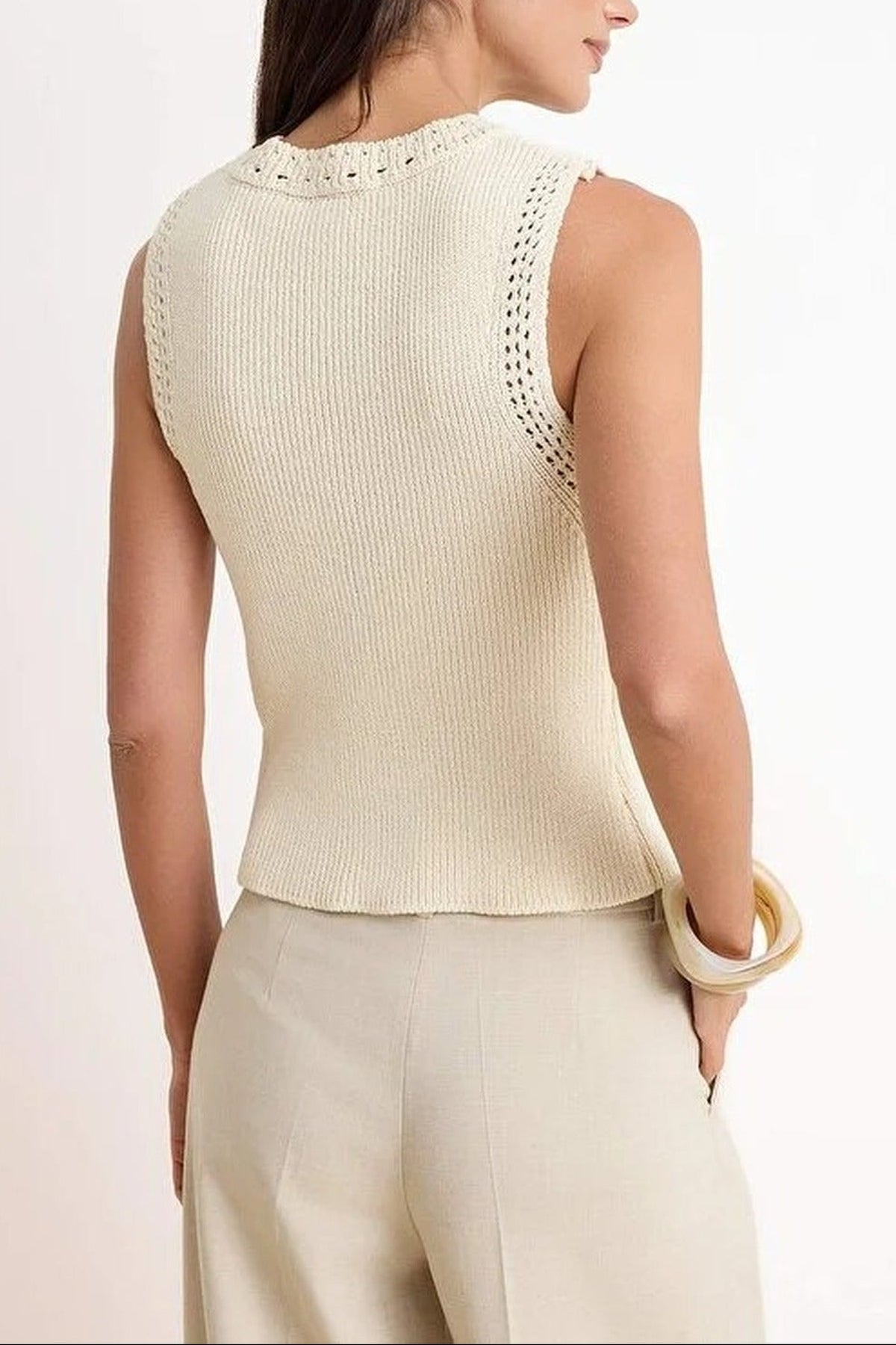 Jewel Button Detail Blouse