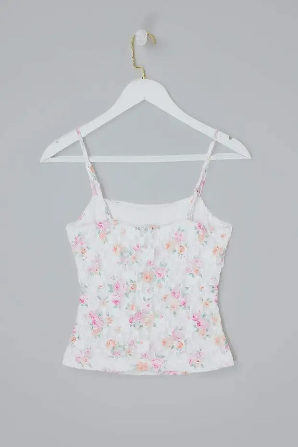Floral Fitted Lace Knit Blouse