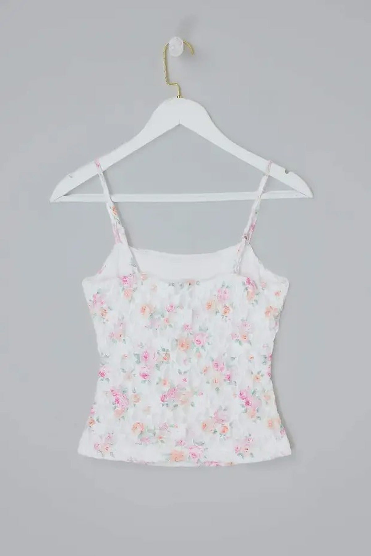 Floral Fitted Lace Knit Blouse