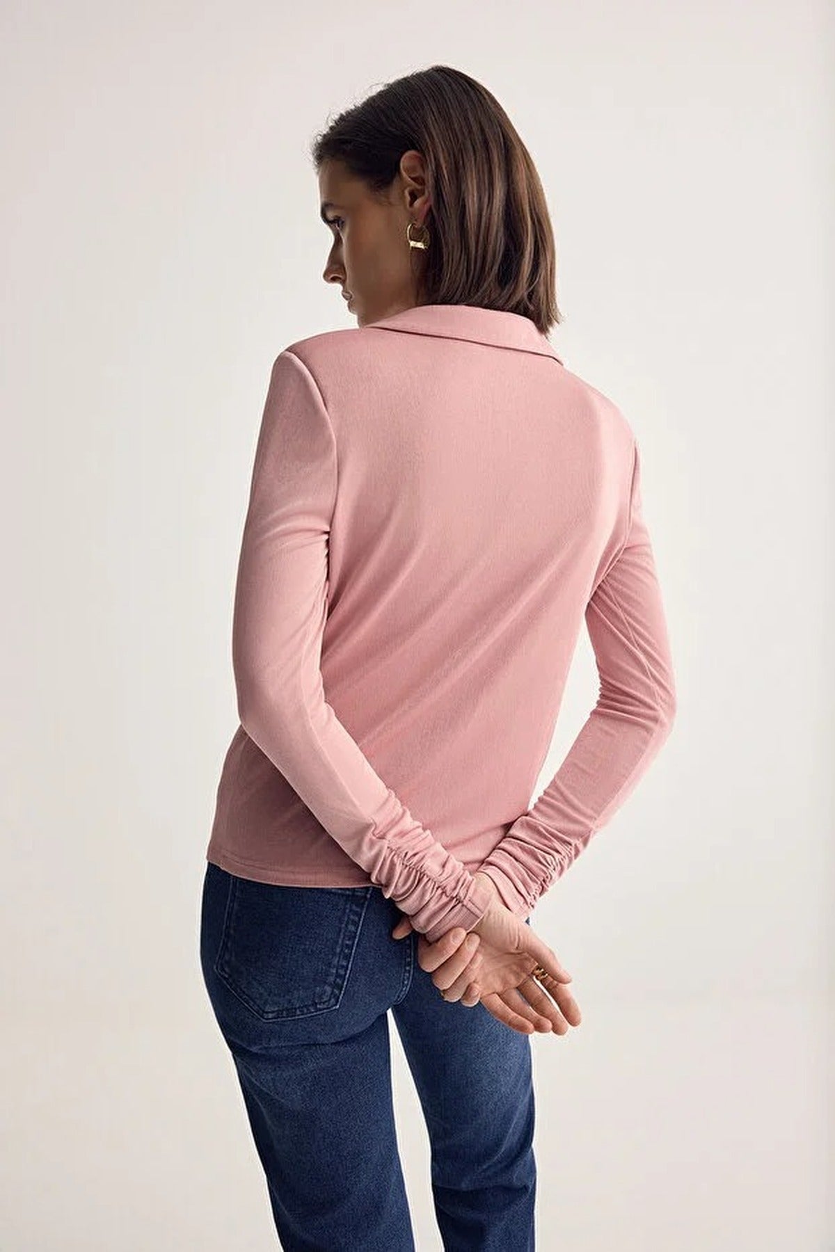 V-Neck Knit Blouse