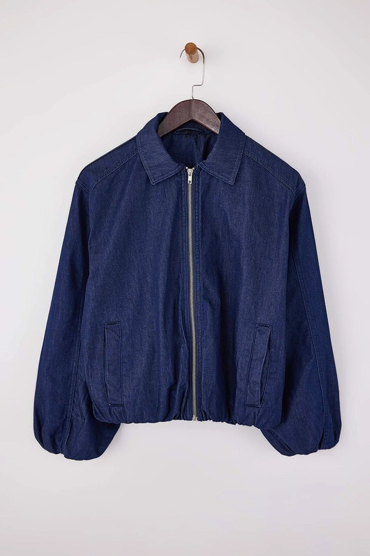 Bomber 100% Cotton Denim Jacket