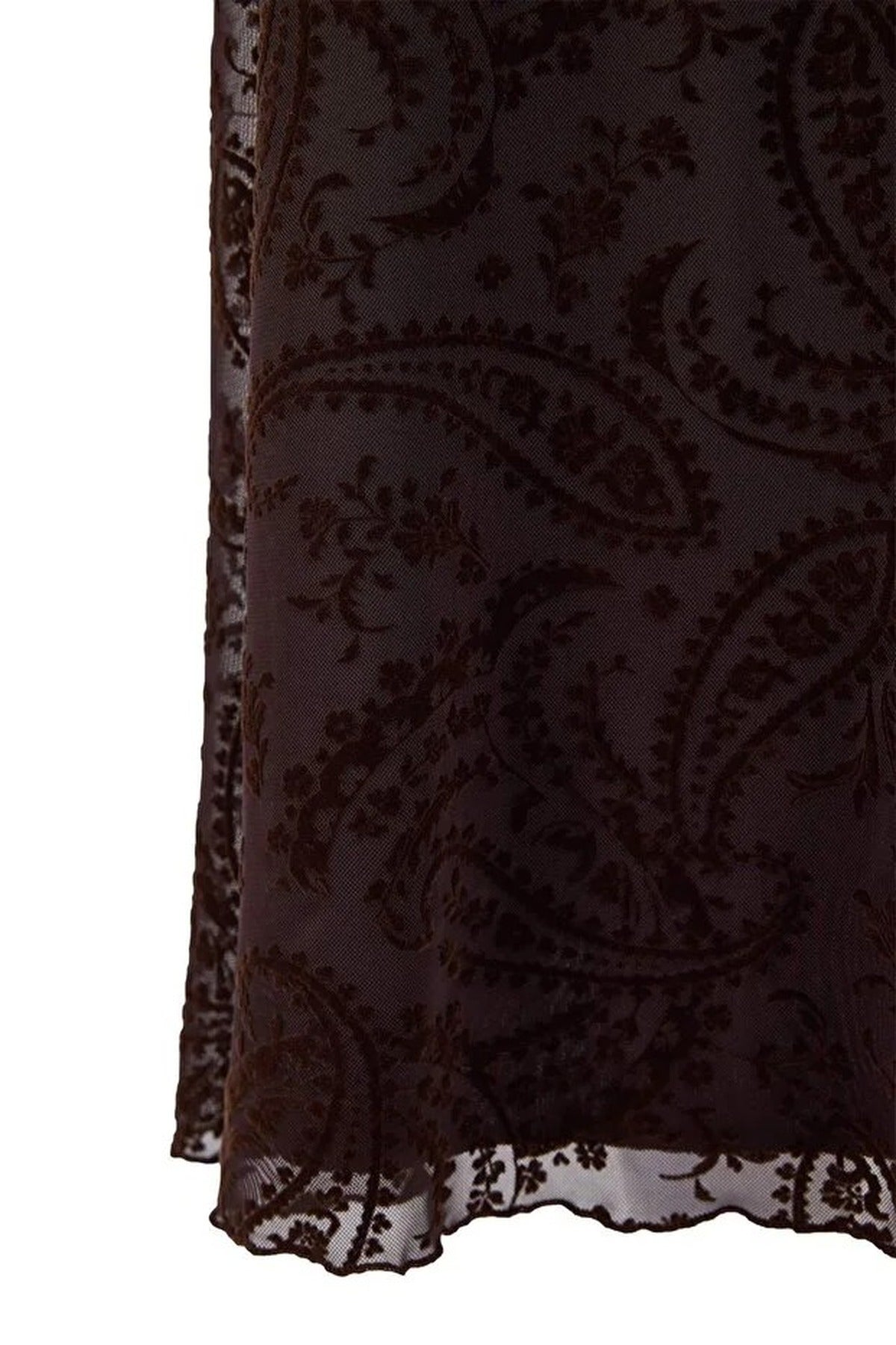 Floral A-Line Thin Strap Ruched Midi Tulle Knit Dress