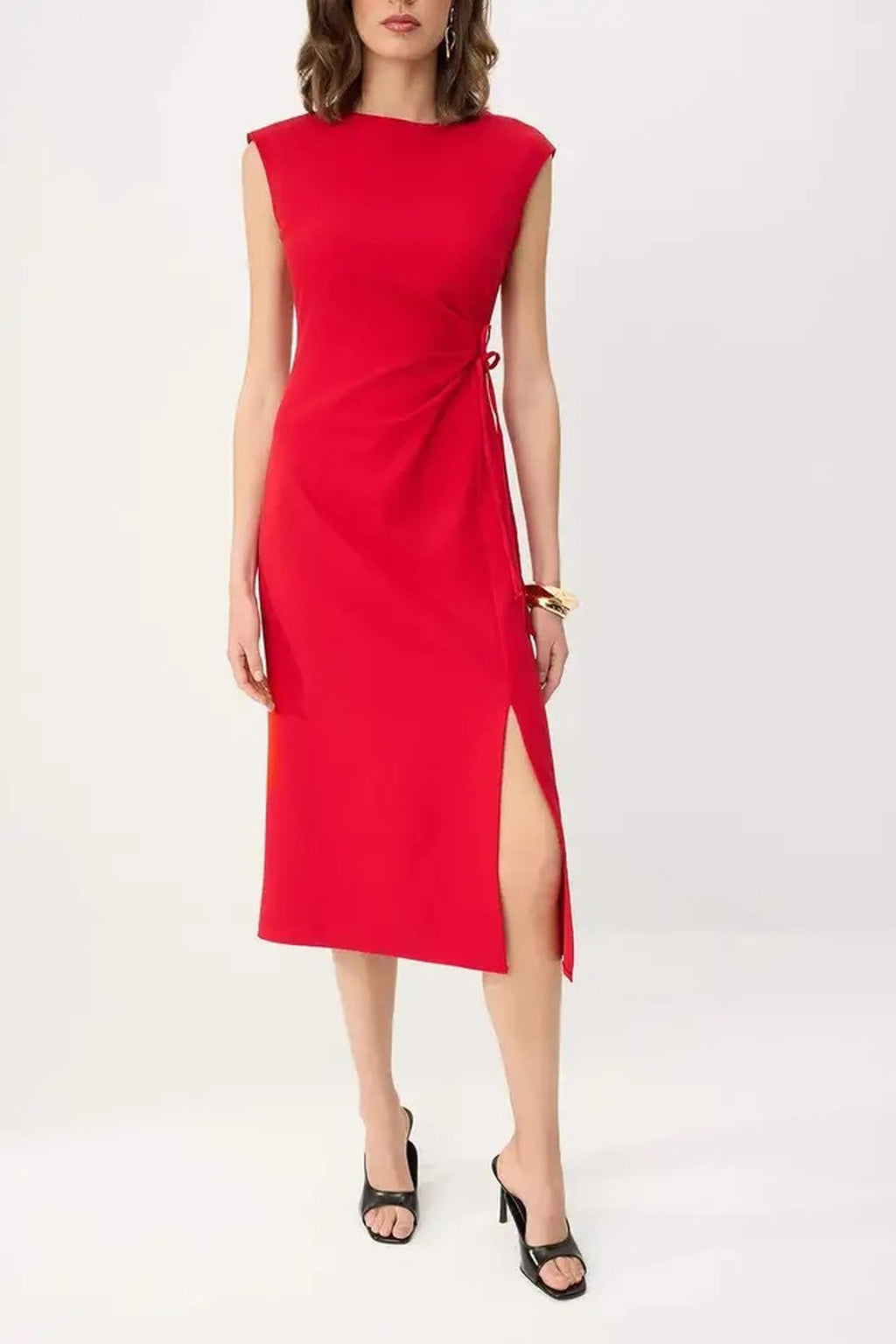 Tie Detail Sleeveless Midi Dress