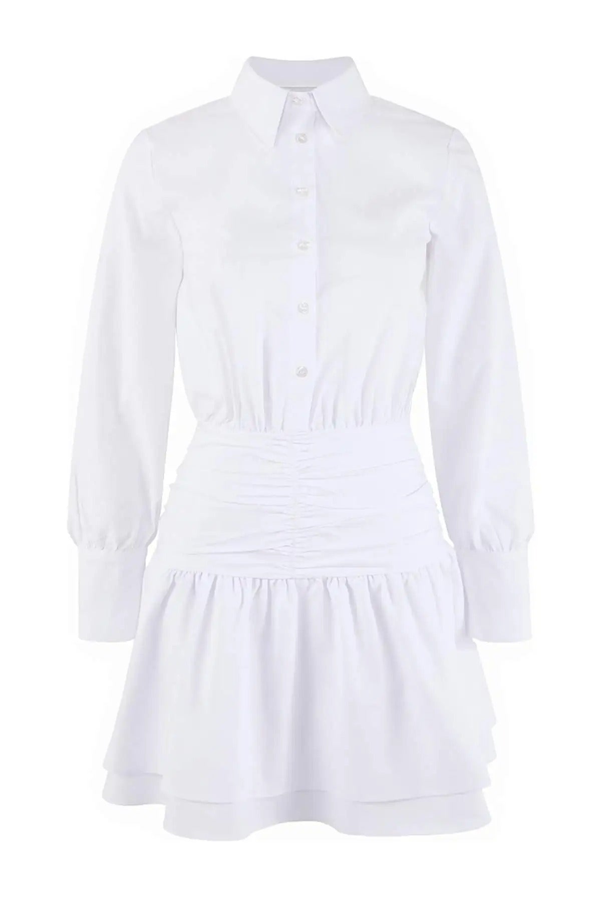 Mini Poplin Woven Dress with Waist Detail