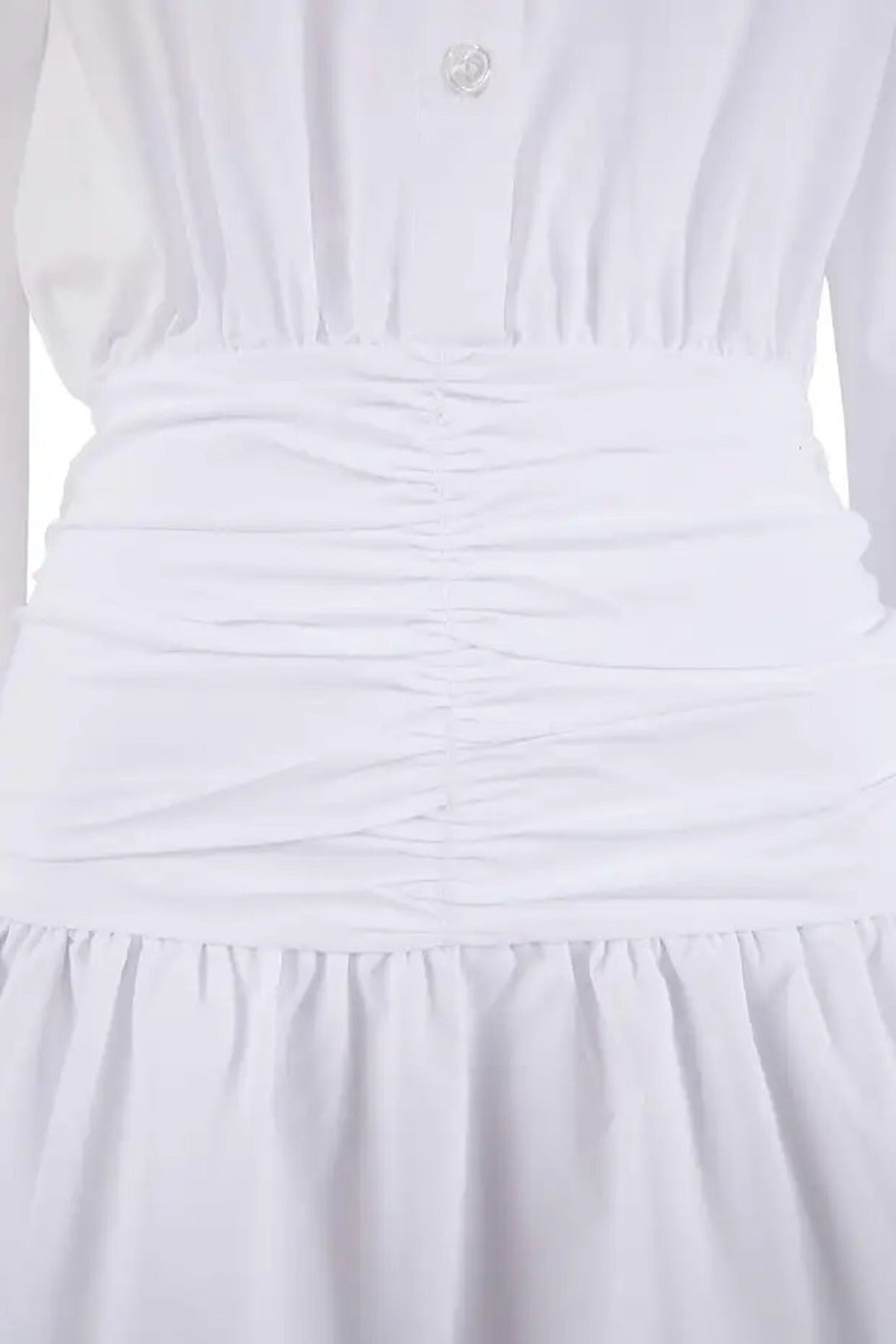 Mini Poplin Woven Dress with Waist Detail