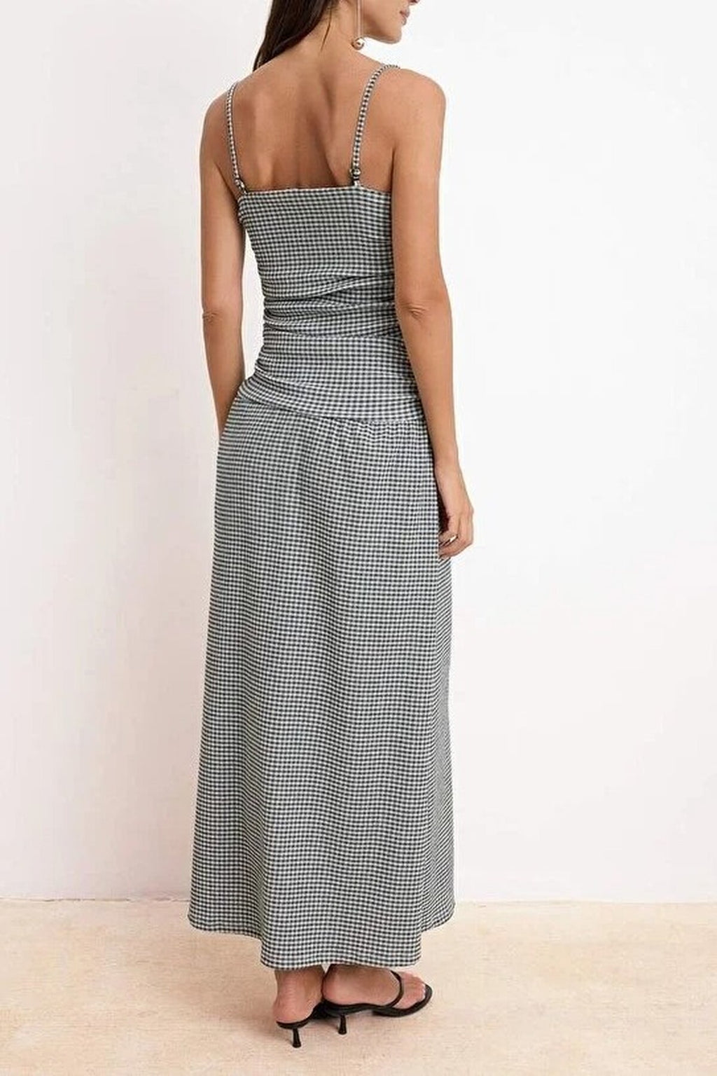 A-Line Strapless Ruched Maxi Textured Knit Dress