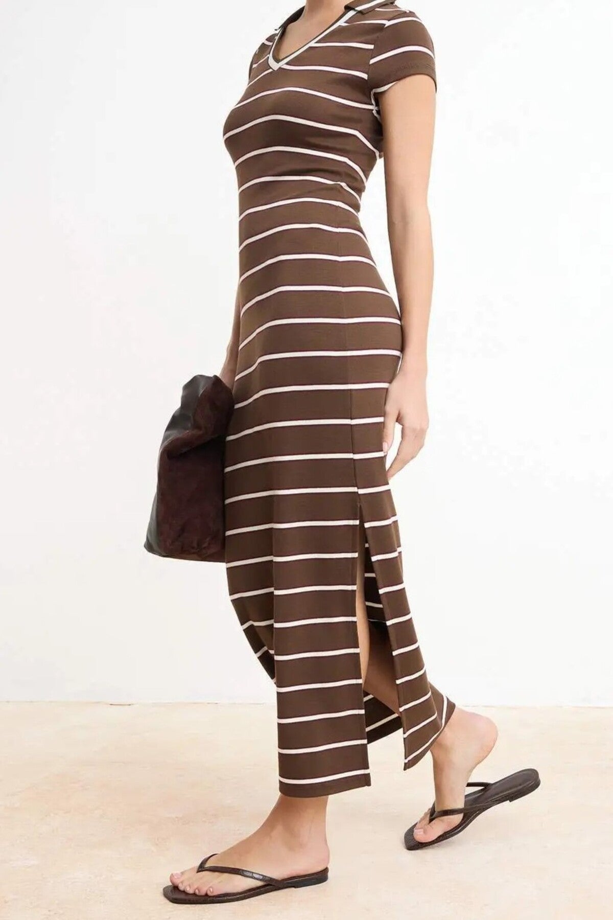 Bodycon V-Neck Maxi Dress