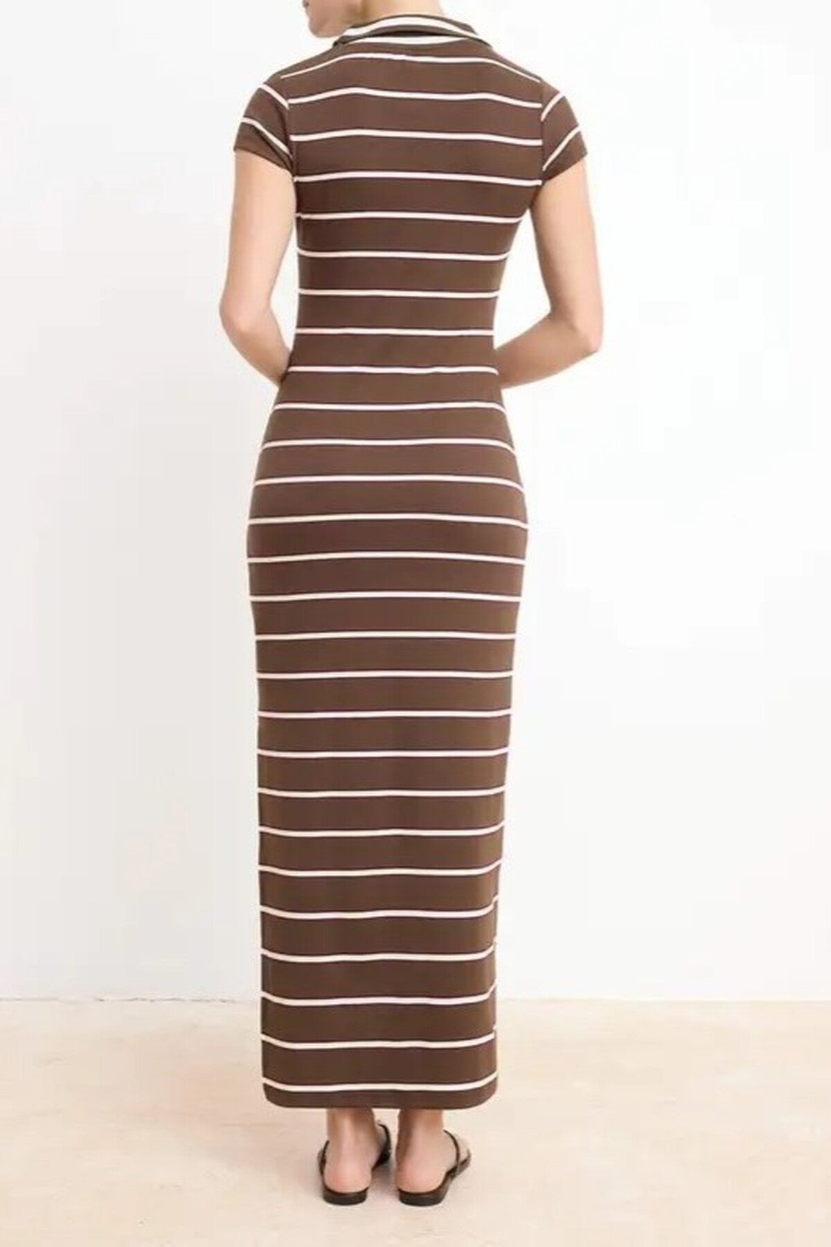 Bodycon V-Neck Maxi Dress