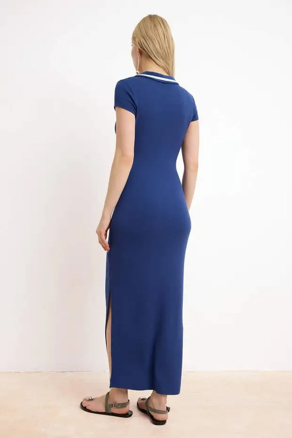 Bodycon V-Neck Maxi Dress