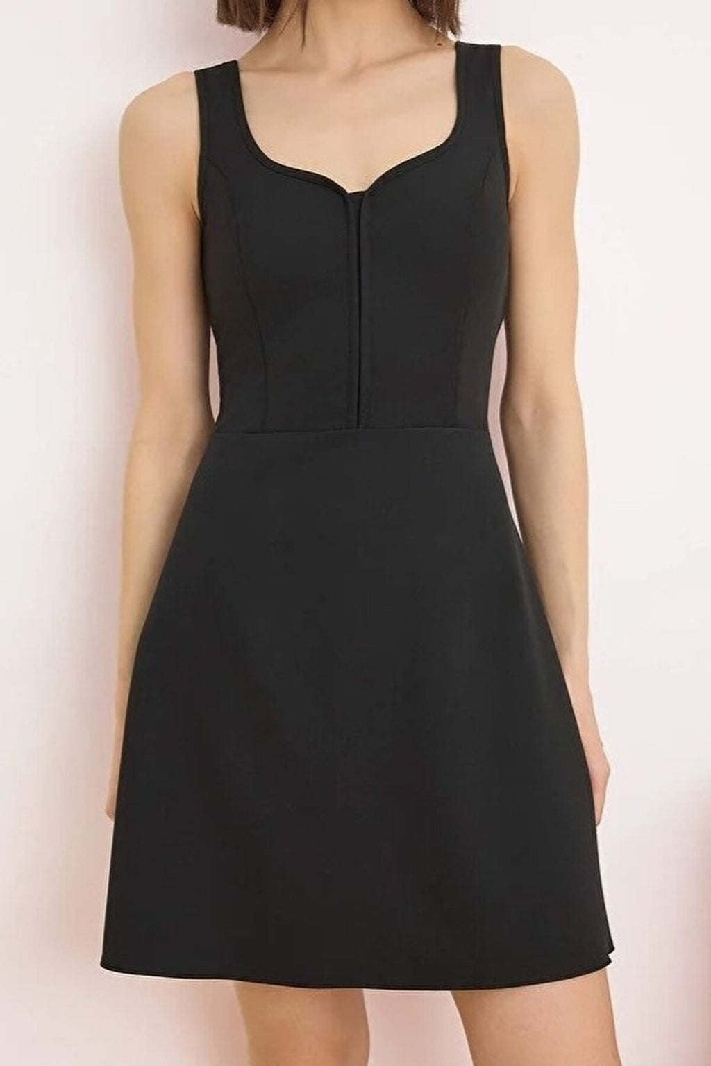 A-Line Short Stretch Woven Dress