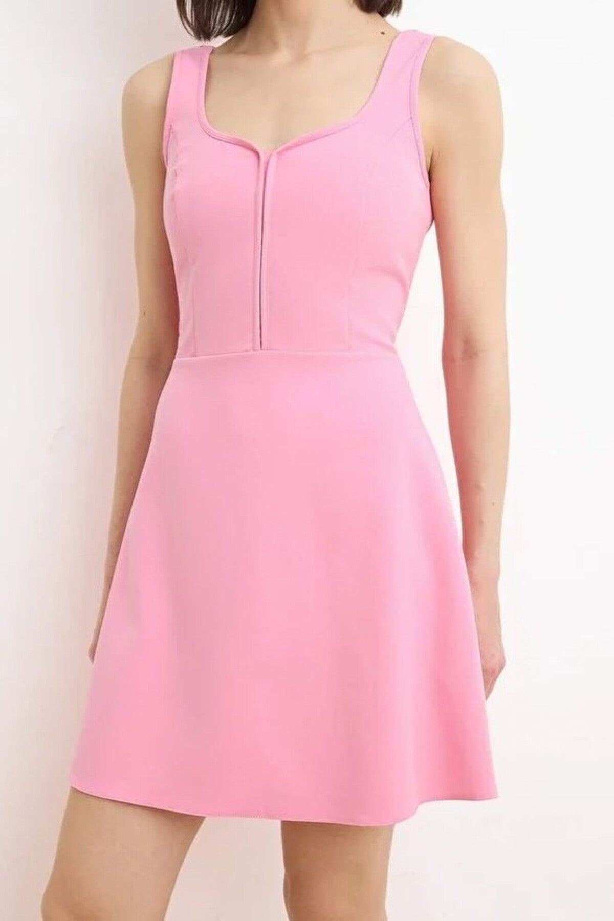 A-Line Short Stretch Woven Dress