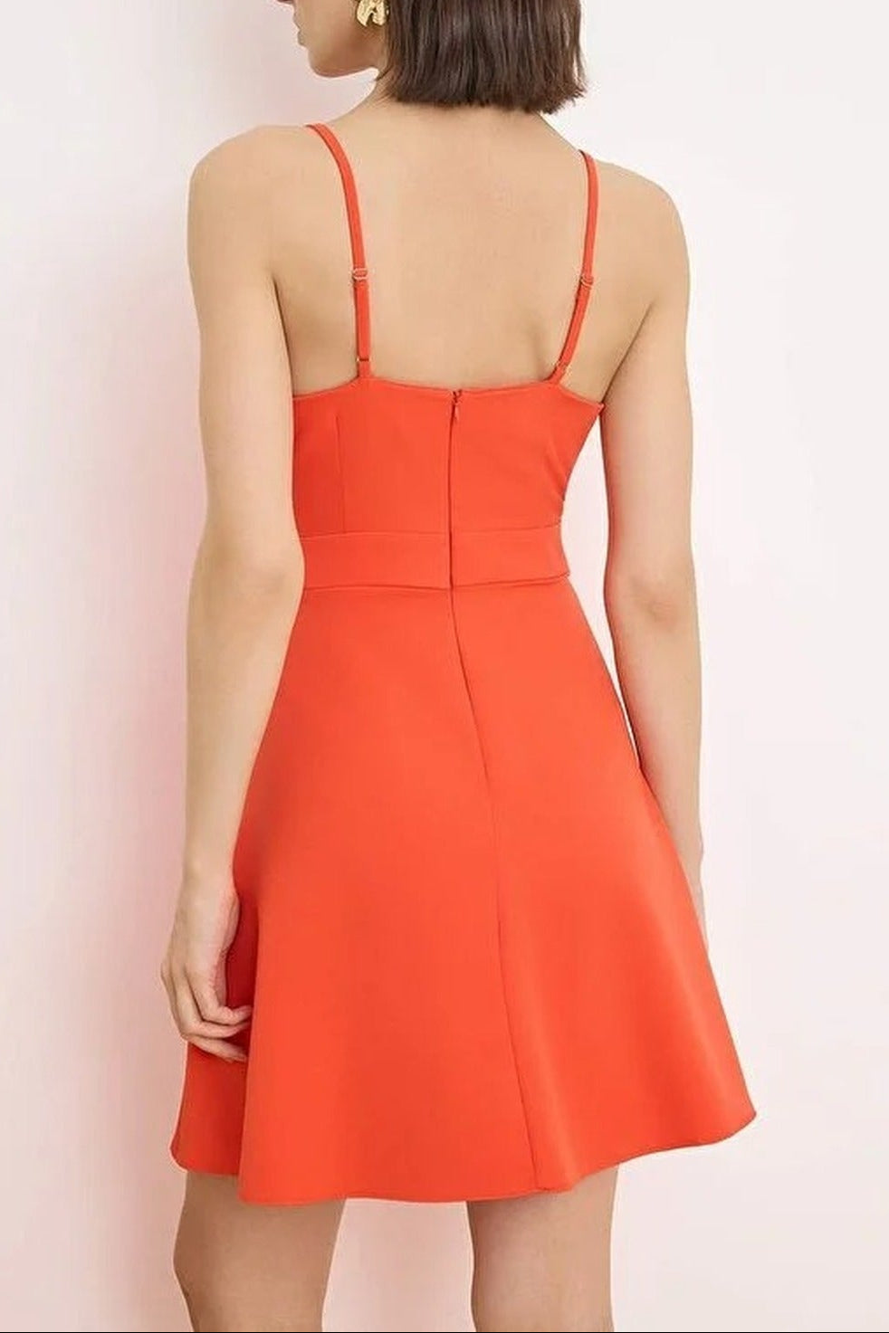 Thin Strap Mini Stretch Woven Dress