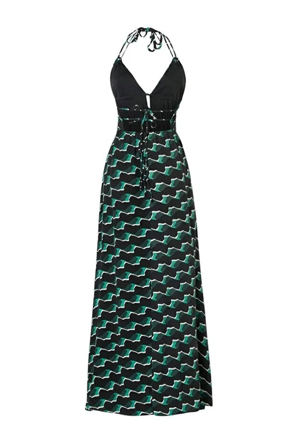 Geometric Pattern Midi Woven Dress