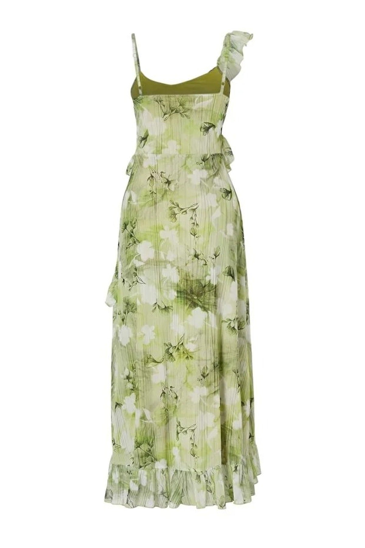 Pool Neck Thin Strap Sleeveless Tulle Knit Dress