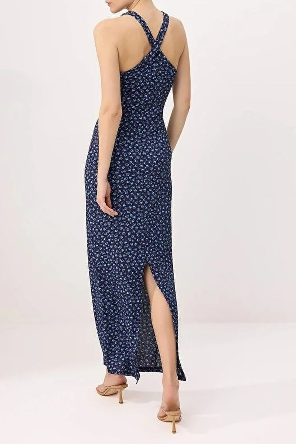 Bodycon Thick Strap Scoop Neck Sleeveless Stretch Knit Dress