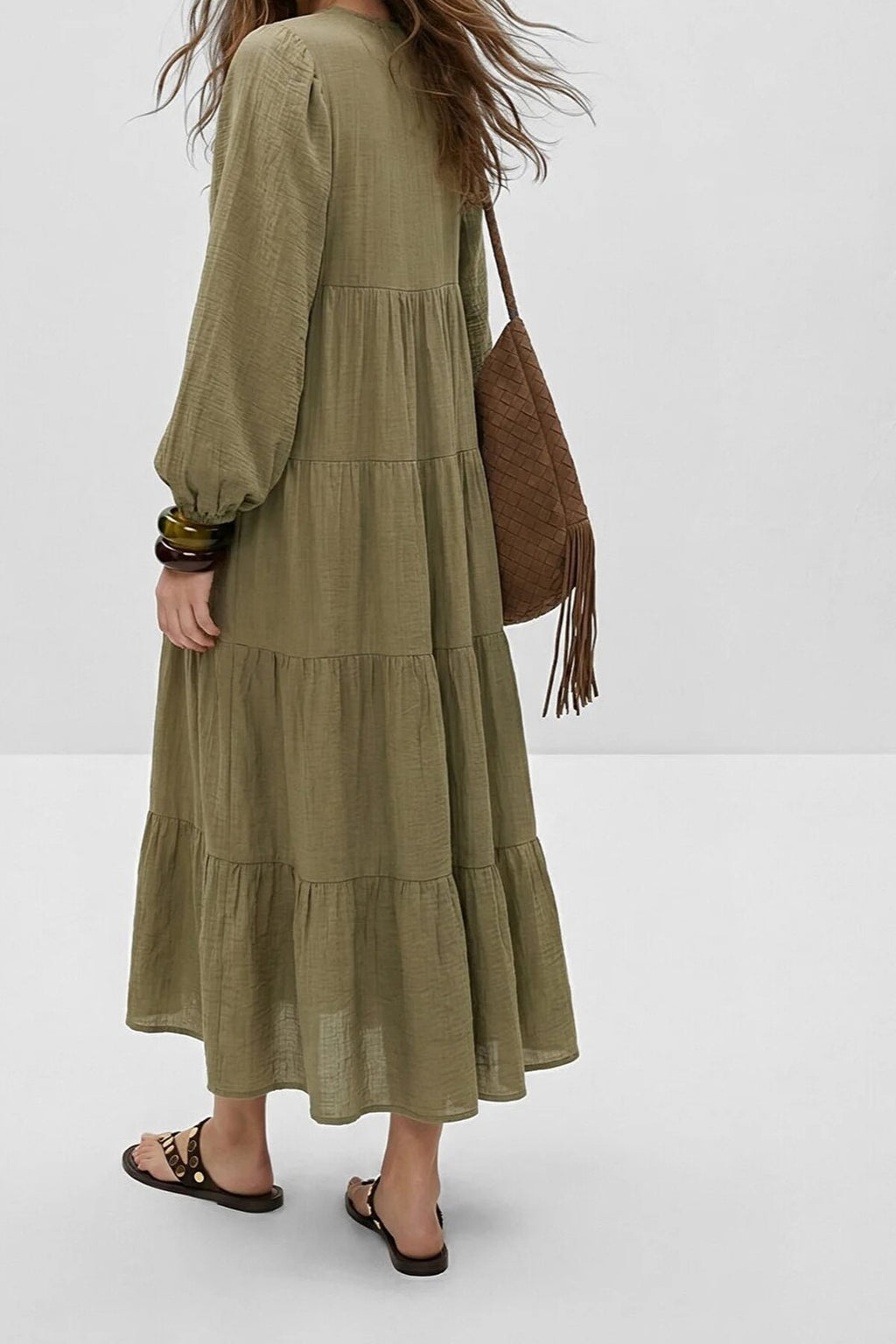 Relaxed Fit Maxi Woven Dress