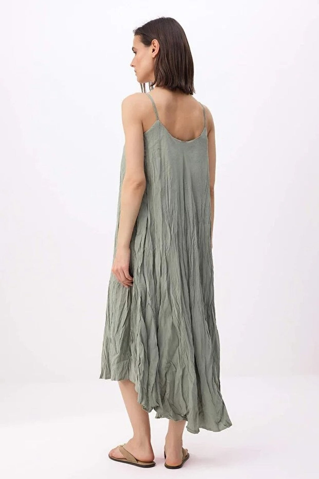 Crinkle Maxi Woven Dress