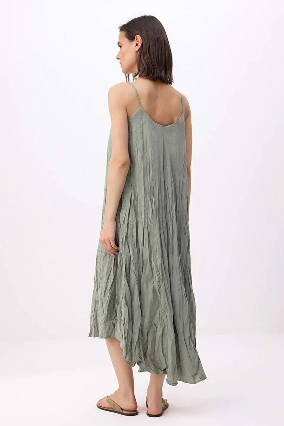 Crinkle Maxi Woven Dress
