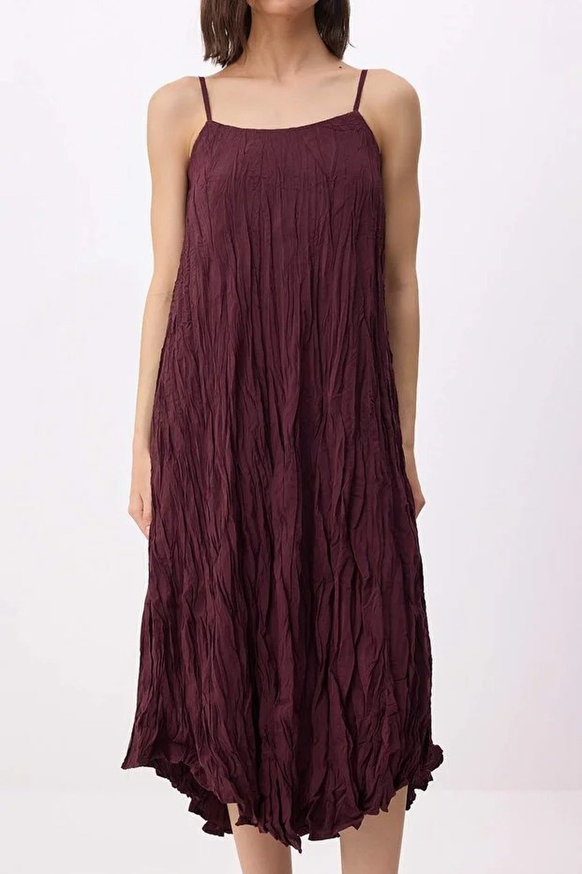 Crinkle Maxi Woven Dress