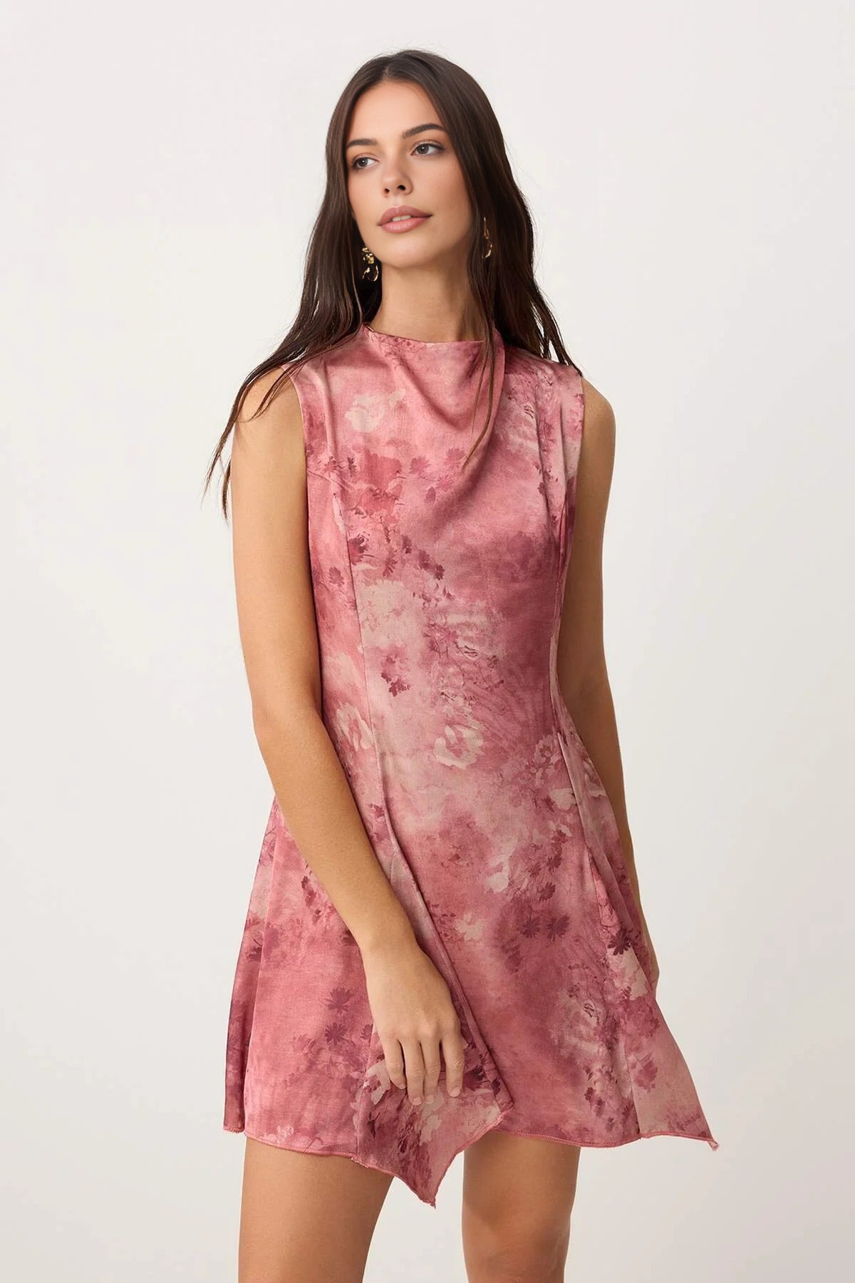 Shift Sleeveless Crew Neck Extra Mini Dress