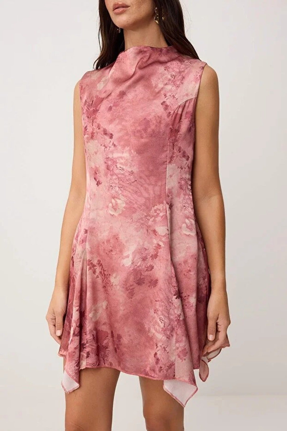 Shift Sleeveless Crew Neck Extra Mini Dress