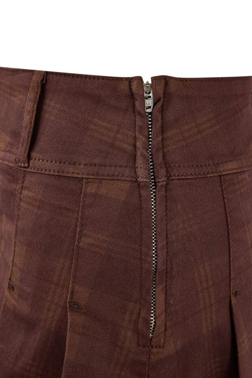Pleated Mini Denim Skirt