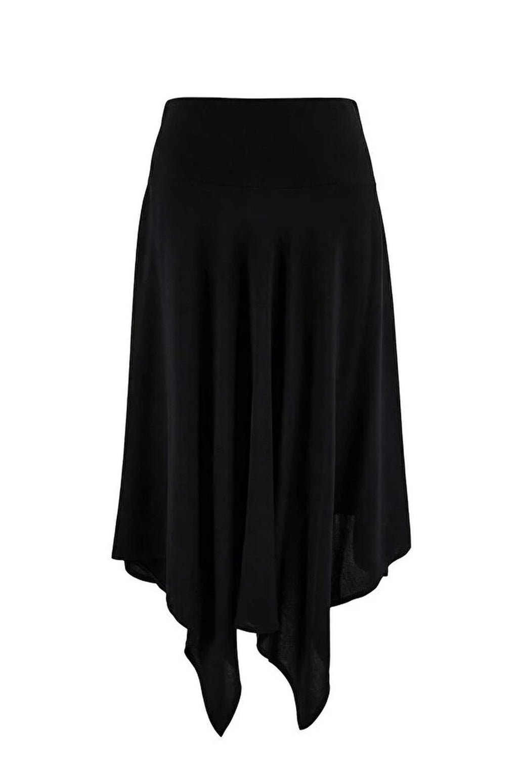 Asymmetrical Cut Woven Midi Skirt
