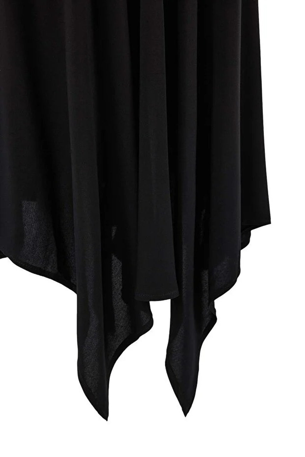 Asymmetrical Cut Woven Midi Skirt
