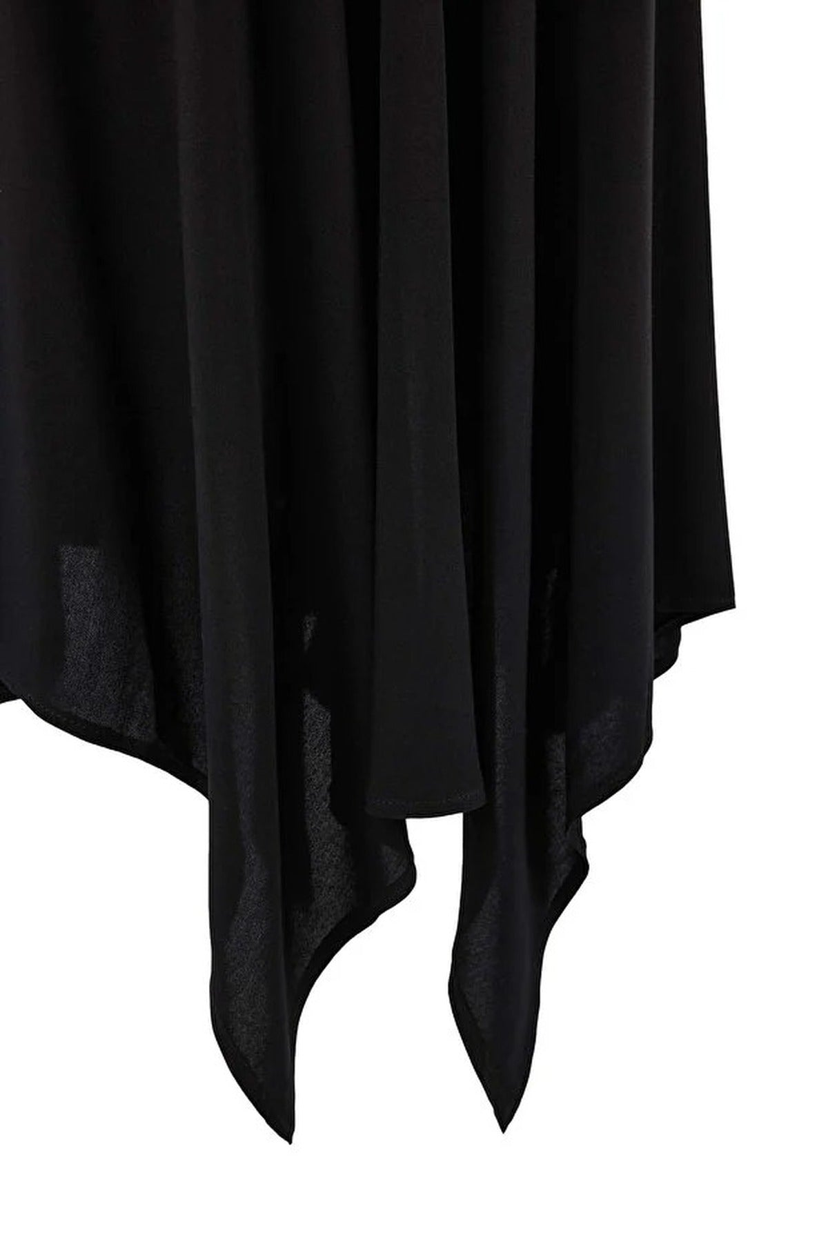 Asymmetrical Cut Woven Midi Skirt