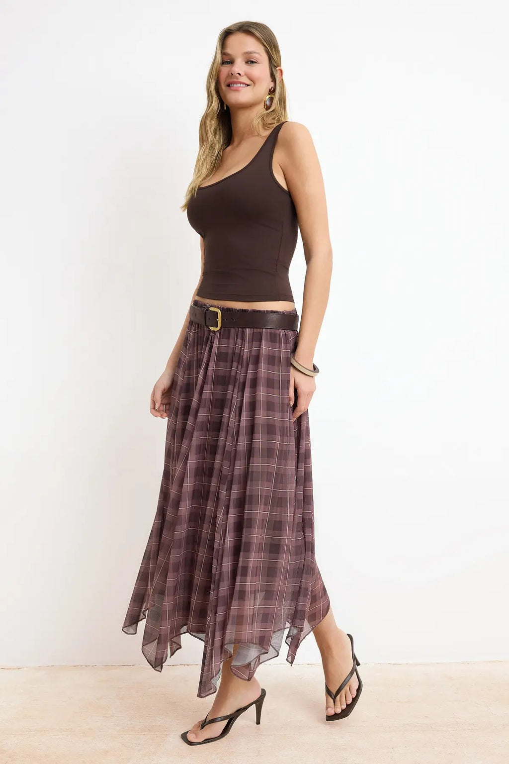 Skater Normal Waist Midi Tulle Skirt