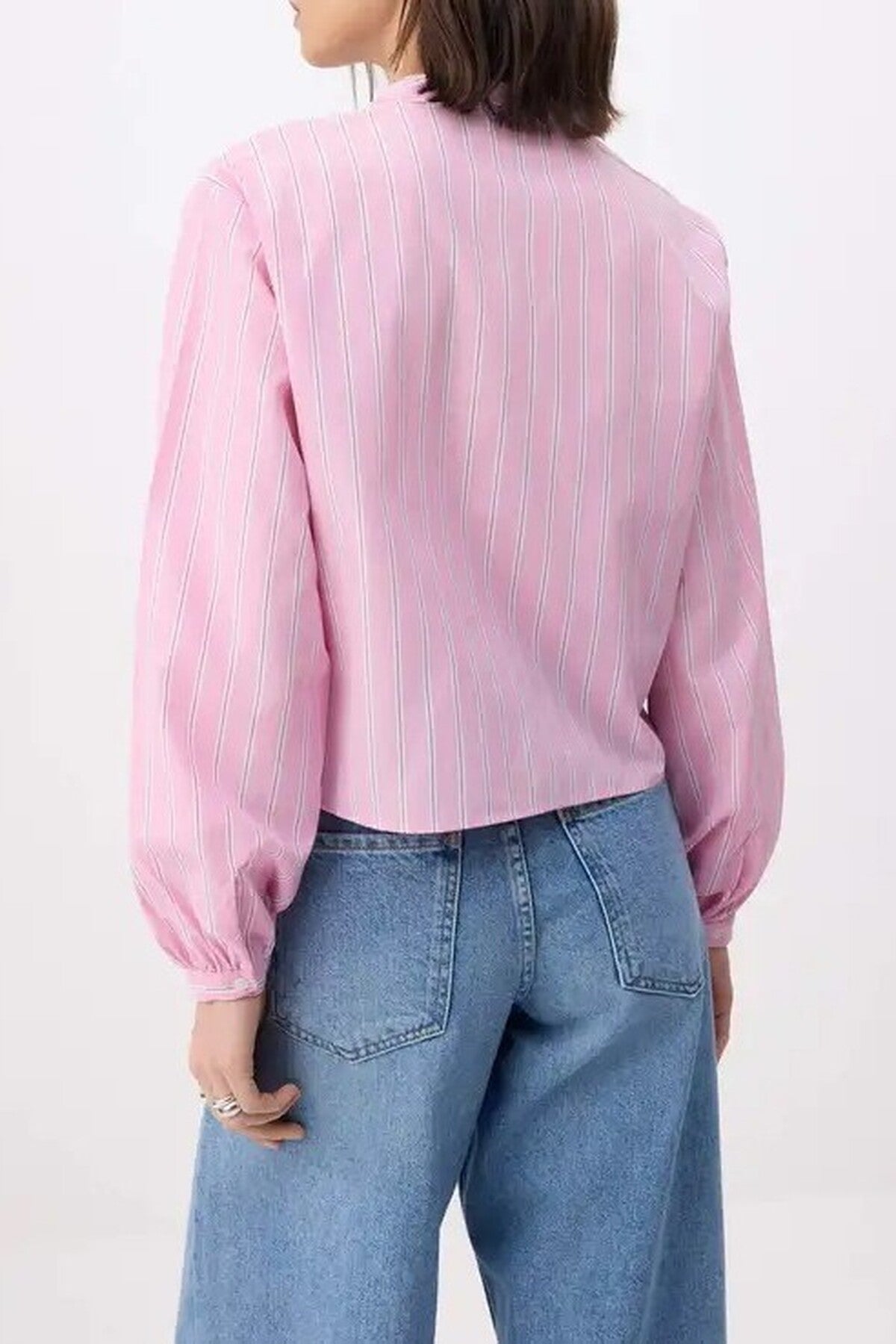 Striped Tie-Up Relaxed Fit Shirt