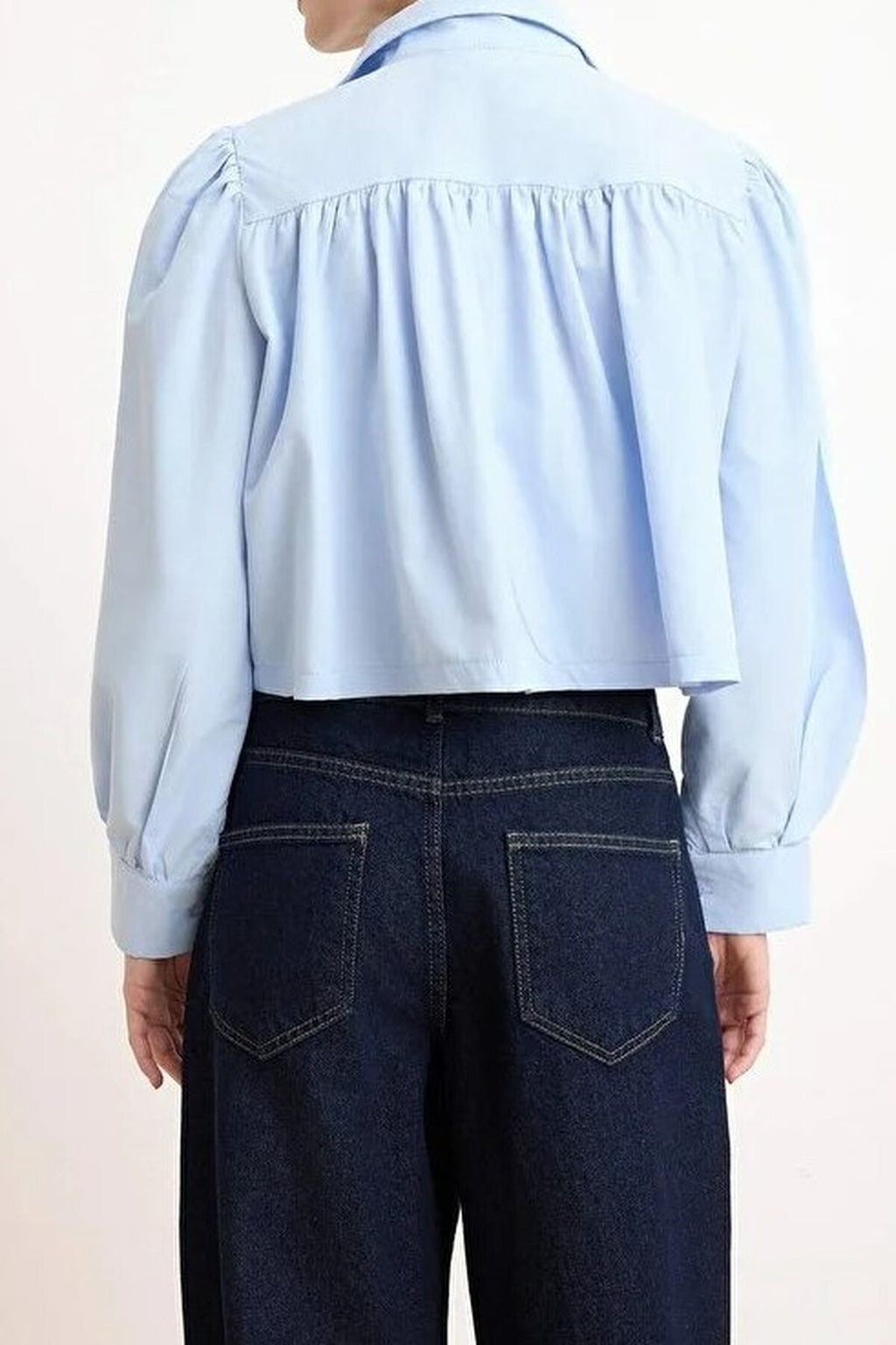 Gathered Crop Fit Shirt