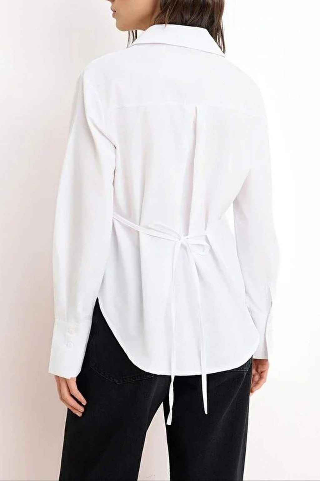 Lace Detail Adjustable Waist Shirt