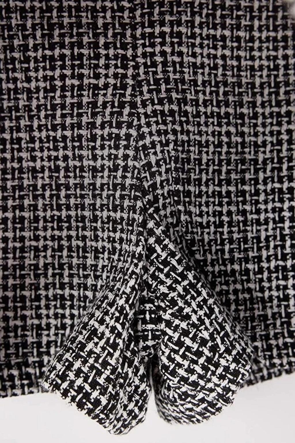 Belted Tweed Mini Short Skirt