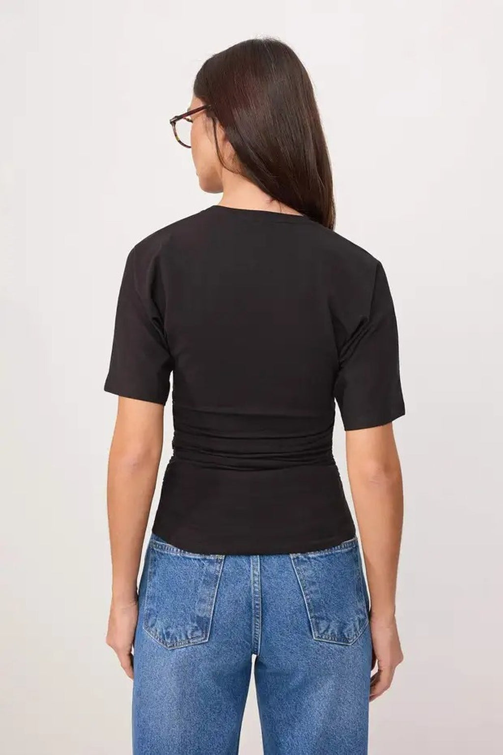 Wardrobe Essentials Fitted Short Sleeve Stretch Knit T-Shirt