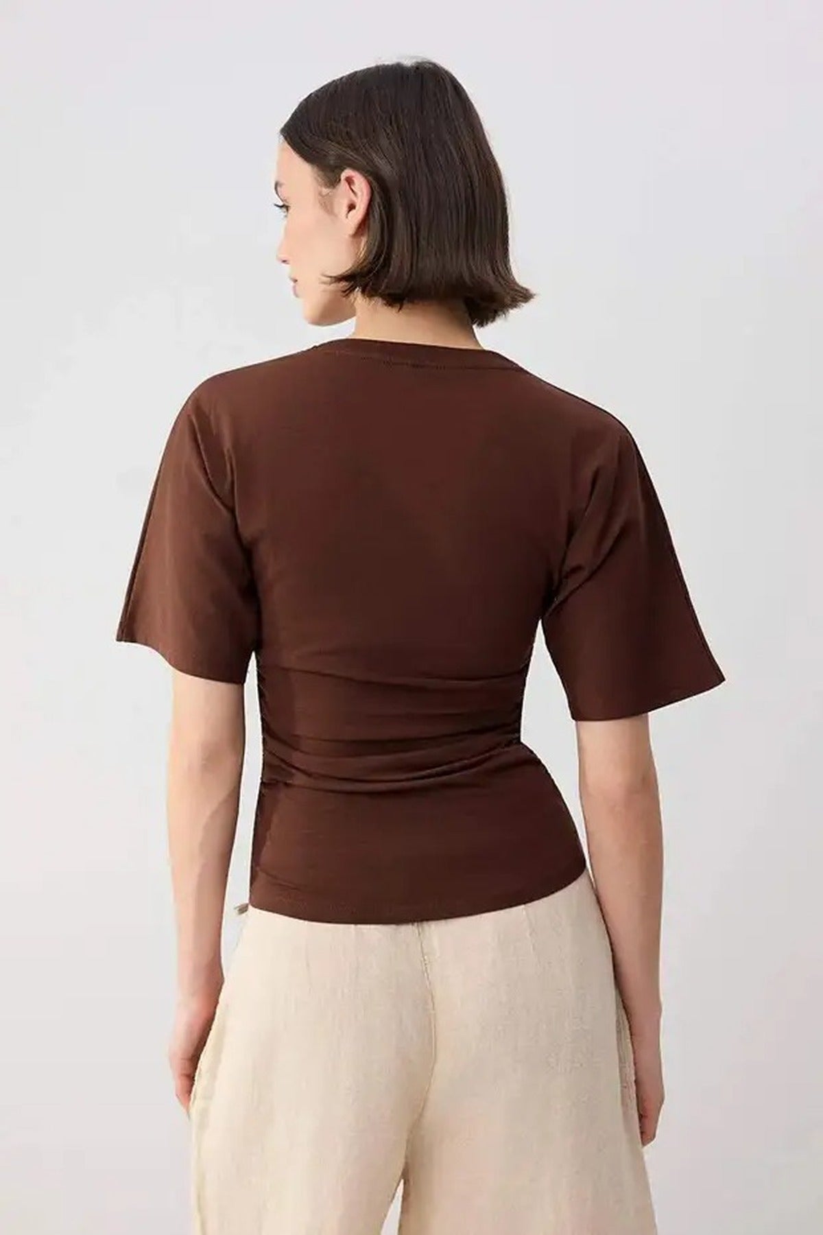 Wardrobe Essentials Fitted Short Sleeve Stretch Knit T-Shirt