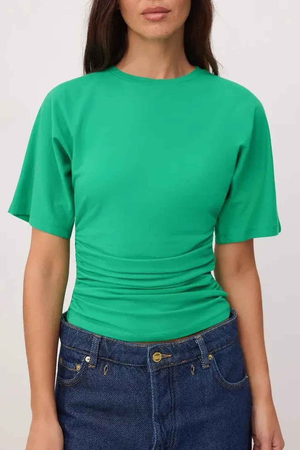 Wardrobe Essentials Fitted Short Sleeve Stretch Knit T-Shirt
